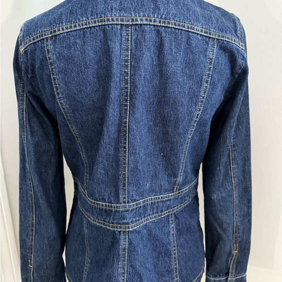 Valerie Stevens Blue and Yellow Jean Jacket Tailored Fit - Picture 2 of 5